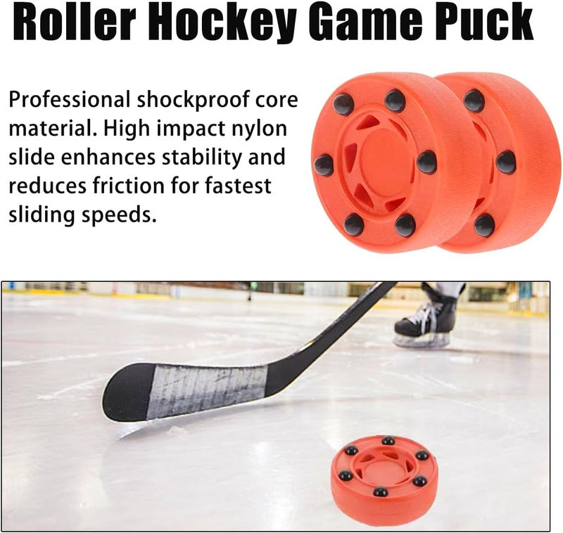 ZLY 2PCS Inline Roller Hockey Puck,Ice Hockey Pucks,Roller Hockeys Game Puck for Indoor and Smooth Outdoor Courts - Image 2